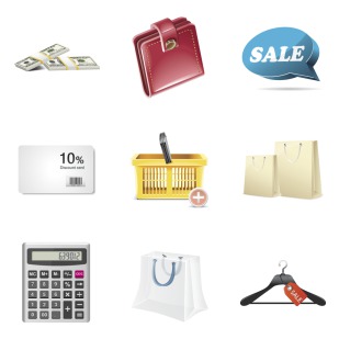 Shopping Icons icon sets preview