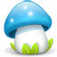 Blue, Mushroom icon