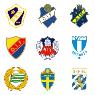 Swedish Football Club icon sets preview