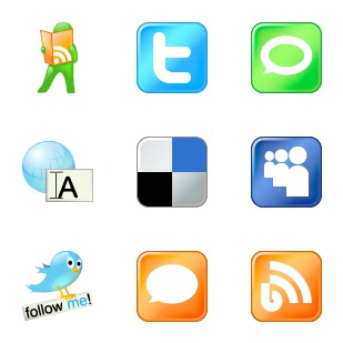 Large Icons Social icon sets preview