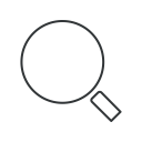 magnifier, magnifying glass, zoom, reading glass, search, view, seek icon