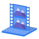 library, video icon