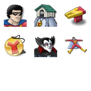 Mightyman And Yukk icon sets preview