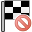 checkerflag, delete icon