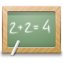 2+2=, Blackboard, Calculate, Education, Math, School icon
