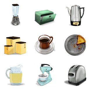 Vintage Kitchen icon sets preview