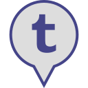 tumblr, media, logo, social, pin icon