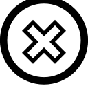 erase, remove, close icon