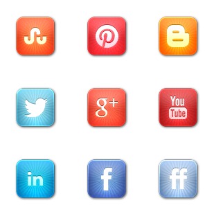 Star Burst Social Icons icon sets preview