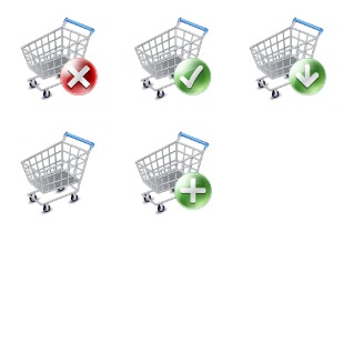 Shop Cart icon sets preview