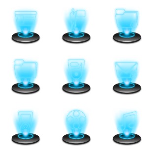 Holographic icon sets preview
