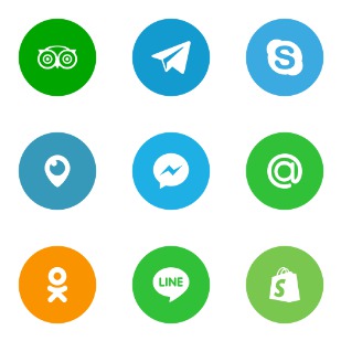 Social Media icon sets preview