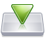 down, download, decrease, undock, fall, descending, descend icon