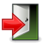 log out, quit, logout, application, sign out, gnome, exit icon