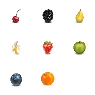 Fruit icon sets preview