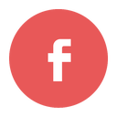 red, facebook, circular, modern, fb icon