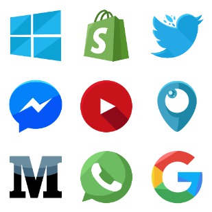 Social Media icon sets preview