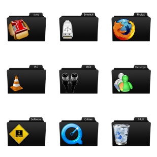 Black Glamour icon sets preview