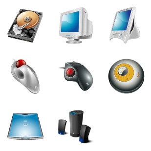Hardware icon sets preview