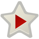 r, star, video icon