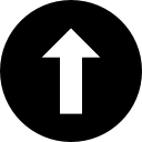 Upload circular symbol of interface icon