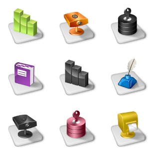 Office Dock icon sets preview