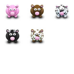 We Love Cows icon sets preview