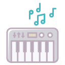 piano, appliance, electronics, music, audio, sound, notes icon