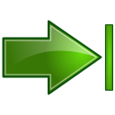 Actions green arrow right end icon