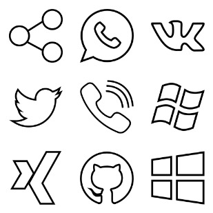 JustLines - Social Media icon sets preview