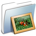 Graphite Smooth Folder Pictures icon