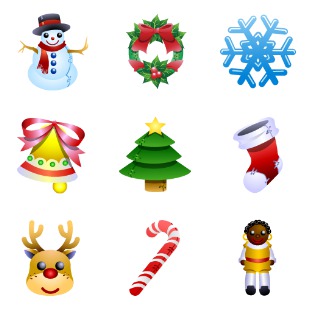 Christmas icon sets preview