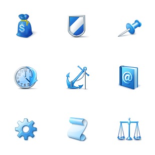 Blue icon sets preview
