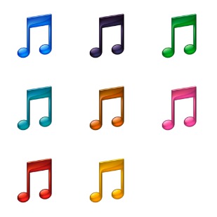 Music notes icon sets preview