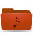 Folder, Music, Red icon