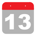 one, thirteen, schedule, three, hovytech, event, calendar icon