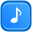 music Blue icon