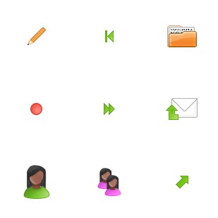 Web Blog icon sets preview