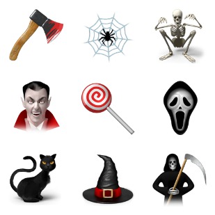 Desktop Halloween icon sets preview
