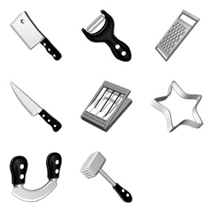Sharp Kitchen icon sets preview