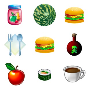 Food icon sets preview