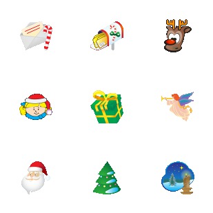 Standard Christmas icon sets preview