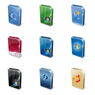 Vista boxes icon sets preview