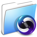Aqua Smooth Folder Themes icon