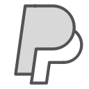 letter, p, paypal, brand icon