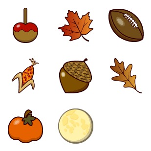 Autumn icon sets preview