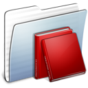 graphite, stripped, library, folder icon