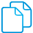 documents, basic, blue icon