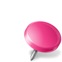 Map Marker Drawing Pin Right Pink icon