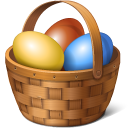 Basket, Easter, Eggs icon